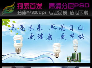 點亮未來，守護家園——LED節能燈海報廣告設計